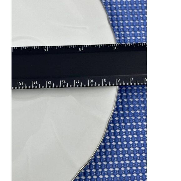 Jonas Roberts #542 Blue Tea Rose Round Snack Plates W/ Cups 8 Piece Set 9" - Picture 15 of 16